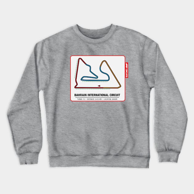 F1 Bahrain International Circuit Crewneck Sweatshirt by Cerealbox Labs